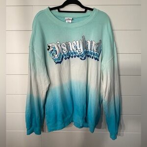 Disney Blue and White Ombre Crew Neck Sweater